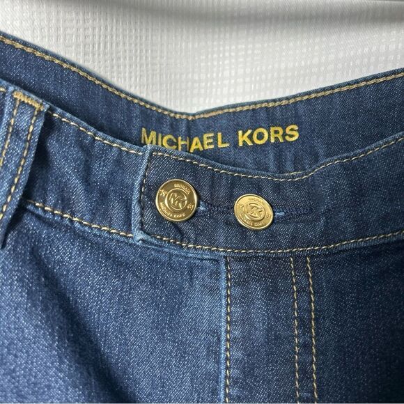 NWT Michael Kors Jeans Women’s Size 14 Selma Bootcut High Rise Gold Buttons - Picture 4 of 13